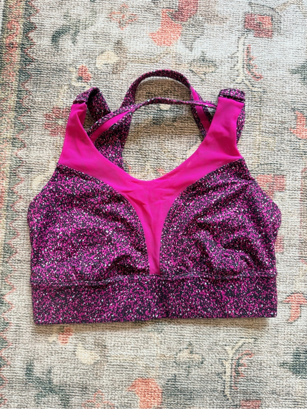 lululemon athletica Magenta Printed & Solid Sports Bra